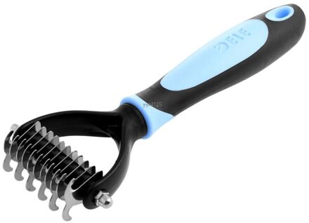 Tera Huisdier Bont Knot Cutter Verwijder Rake Grooming Vergieten Borstel Kam Rake Hond Kat Blauw