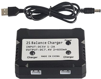 Teranty 7.4v 600mAh 18350 batterij Lader Sets voor H100 H102 7.4v Li-Ion Batterij voor JJRC S1 S2 s3 S4 S5 Hoge Snelheid RC boot citroen geel