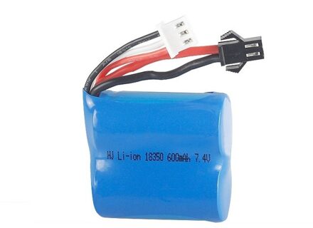 Teranty 7.4v 600mAh 18350 batterij Lader Sets voor H100 H102 7.4v Li-Ion Batterij voor JJRC S1 S2 s3 S4 S5 Hoge Snelheid RC boot Fluorescerende Gele