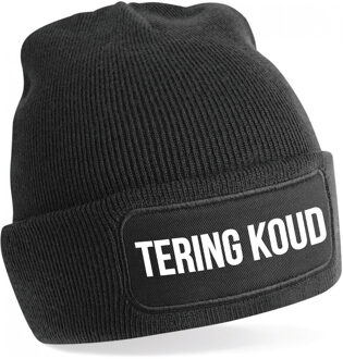 Tering koud muts unisex - one size - zwart - apres-ski muts One size