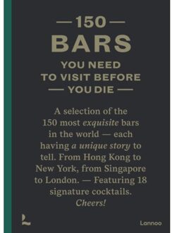 Terra - Lannoo, Uitgeverij 150 Bars You Need To Visit Before You Die - 150 - Jurgen Lijcops