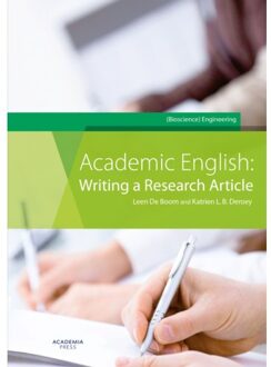 Terra - Lannoo, Uitgeverij Academic English: Writing A Research Article - Leen De Boom