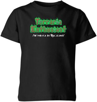 Terraria Enthusiast Kids' T-Shirt - Black - 110/116 (5-6 jaar) - Zwart - S