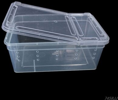 Terrarium Voor Reptielen Transparante Plastic Doos Insect Reptiel Vervoer Fokken Live Voedsel Voeden Doos