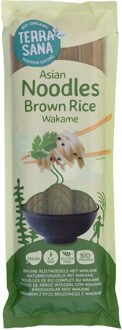 Terrasana Bruine rijstnoedels met wakame zeewier - 250 gram - beperkt houdbaar