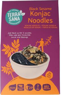 Terrasana Konjak noodles zwarte sesam - 250 gram