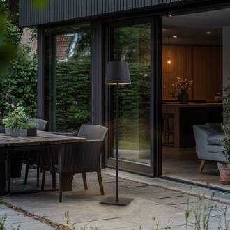 terraslamp Andrei, grijs, 150cm hoog, IP54, E27 donkergrijs