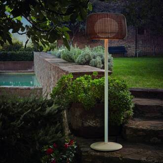 terraslamp Fora P, naturel wit/beige, hoogte 165 cm, natuurlijk wit, beige