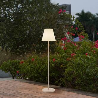 terraslamp Jaimy, beige, metaal, 150 cm, E27 pantone (13-1308 TPG), wit