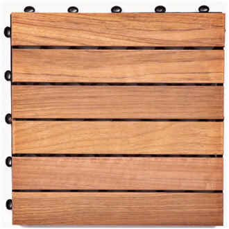Terrastegel hardhout Cumaru 30 x 30 cm (18 mm) Bruin