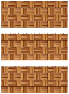 Terrastegels 30x30 cm acaciahout 30 st Bruin