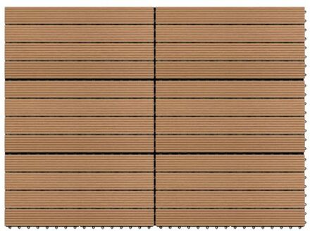 Terrastegels 6 st 60x30 cm 1,08 m?? HKC bruin Multikleur