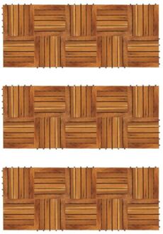 Terrastegels verticaal 30x30 cm acaciahout 30 st Bruin