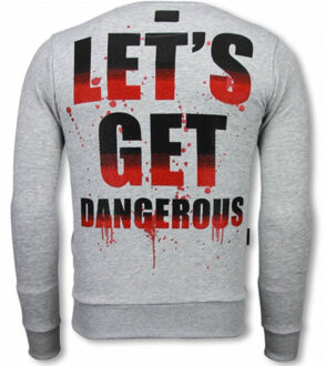 Terror Duck - Rhinestone Sweater - Grijs - Maten: M