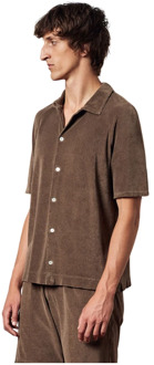 Terry Cotton Polo Shirt Massimo Alba , Brown , Heren - Xl,L,M,S