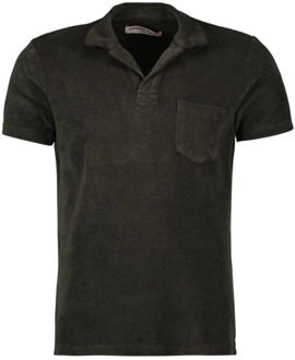 Terry Cotton Polo Shirt Orlebar Brown , Brown , Heren - Xl,L,M,S