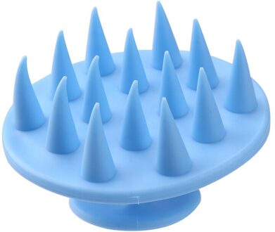Terug Arm Lichaamsverzorging Massage Tool Siliconen Haar Borstel Haar Hoofdhuid Massager Shampoo Wassen Kam Voor Spa Bad Douche Blauw