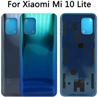 Terug Batterij Cover Voor Xiaomi Mi 10 Lite Achter Glas Voor Mi10 Lite 5G Behuizing Deur Case Voor Xiaomi mi 10 Lite Batterij Cover Case wit