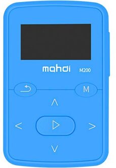 Terug Clip-On Sport MP3 8G Mini Pmc High Definition Opname Fm Radio E-Book Tf Mahdi M200 Abs 0.96 Inch Oled-scherm MP3 Speler blauw