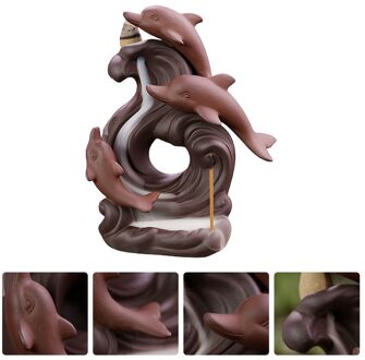 Terugstromen Wierookbrander Dolfijn Wierook Houder Aromatherapie Ornament Home Decor
