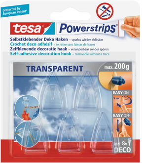 tesa 10x Tesa Powerstrips Deco haken - Feestbenodigdheden/artikelen - Huishouding - Tesa - Zelfklevend/dubbelzijdig - Powerstrips/plakstrips - Ophang haken voor vlaggenlijnen, ballonnen en andere feestversiering