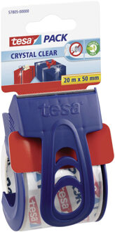 tesa 1x Tesa mini verpakkingstaperoller roldispenser incl. 20 mtr tape verpakkingsbenodigdheden Blauw