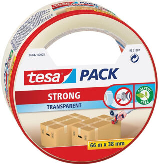 tesa 1x Tesa verpakkingstape sterk transparant 66 mtr x 38 mm verpakkingsbenodigdheden