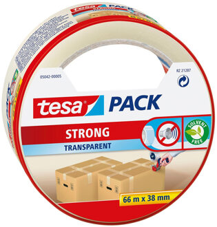 tesa 1x Tesa verpakkingstape transparant 66 mtr x 38 mm verpakkingsbenodigdheden