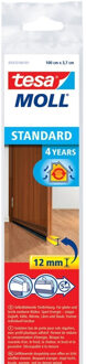 tesa 1x Tesa zelfklevende tochtstrip/dorpelstrip met borstel bruin 1 mtr x 37 mm