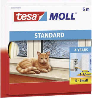 tesa 1x Tesa zelfklevende tochtstrip small wit 6 mtr