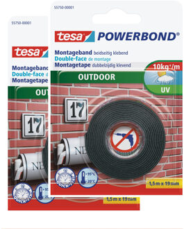 tesa 2x Tesa dubbelzijdig montagetape voor buiten rollen 1,5 meter