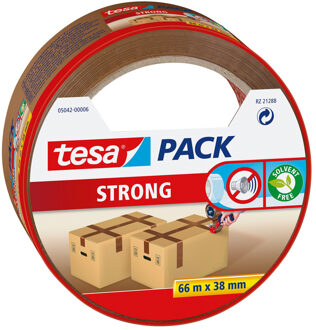 tesa 2x Tesa verpakkingstape bruin 66 mtr x 38 mm - Klusmateriaal - Verpakkingsmateriaal - Inpakmateriaal - Verpakkingsbenodigdheden - Verpakkingstape/inpaktape - Dozen afsluittape