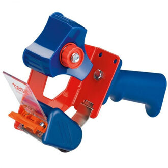 tesa 2x Tesa verpakkingstaperoller roldispenser blauw/rood - Klusmateriaal - Verpakkingsmateriaal - Inpakmateriaal - Verpakkingsbenodigdheden - Verpakkingstape rollers/dispensers - Handrollers/handdispensers