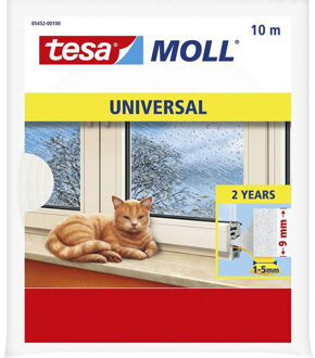 tesa 2x Tesa zelfklevende tochtstrip wit 10 mtr x 9 mm