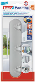 tesa 3x tesa powerstrips chroom hakenrek large 3-haaks - klussen - huishouden - verwijderbare haken