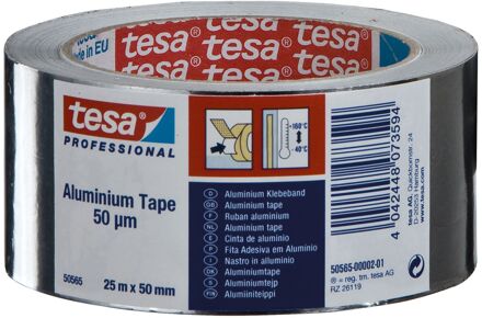 tesa 63652-00001-00 Aluminium tape Zilver (l x b) 25 m x 50 mm 1 stuk(s)