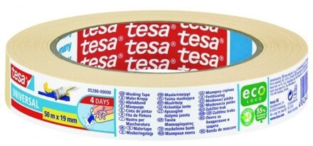 tesa afplaktape/schilderstape 19 mm x 50 m