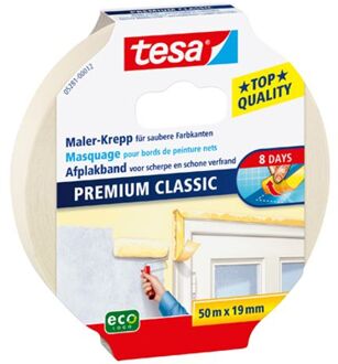 tesa Afplaktape Tesa Classic 19mmx50m creme
