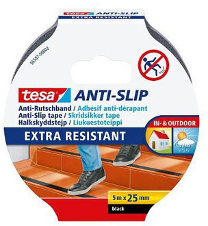 tesa Anti-slip tape - 1x rol - zwart - 5 meter - anti uitglij tape