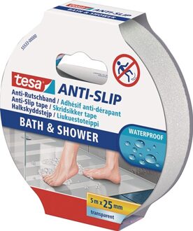 tesa Bad & Dusche 55533-00000-11 Anti-sliptape Transparant (l x b) 5 m x 25 mm 1 stuk(s)