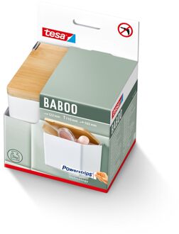 tesa Badkameropberger Baboo - Opbergbox - Met Deksel - Wit - 12,5x10,8x16,7cm