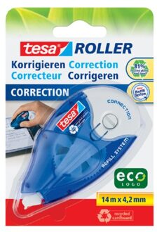 tesa Correctieroller Tesa ecoLogo 4.2mmx14m eco navulbaar op blister Groen