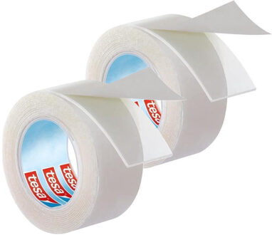 tesa dubbelzijdig montagetape - 2x - rol - transparant - 1,5 meter - extra sterk - tape
