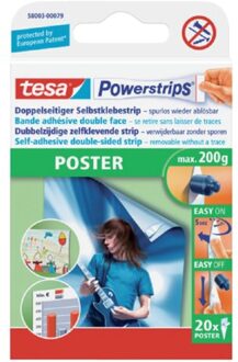 tesa Dubbelzijdige powerstrip tesa poster 20stuks blister