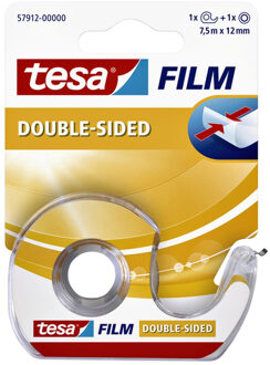 tesa dubbelzijdige tape - plakband - 7,5m - met dispenser Transparant
