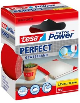 tesa extra Power Perfect, ft 38 mm x 2,75 m, rood