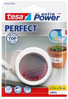 tesa Extra Power Perfect Tape - Wit - 2,75 m x 19 mm