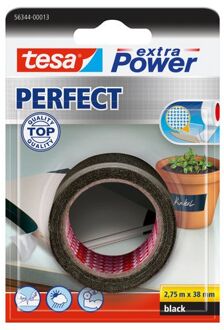 tesa Extra Power Perfect Tape - Zwart - 2,75 m x 38 mm