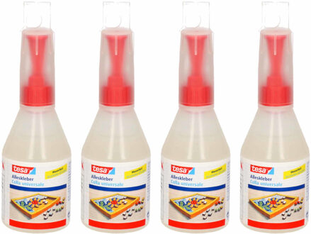 tesa hobbylijm - 4x - 90 gram - hobby - knutselbenodigdheden - lijm - hobbylijm