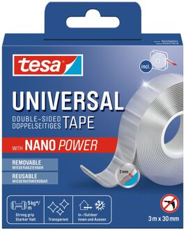 tesa Montageband Nano Power - Transparant - 3m X 30mm